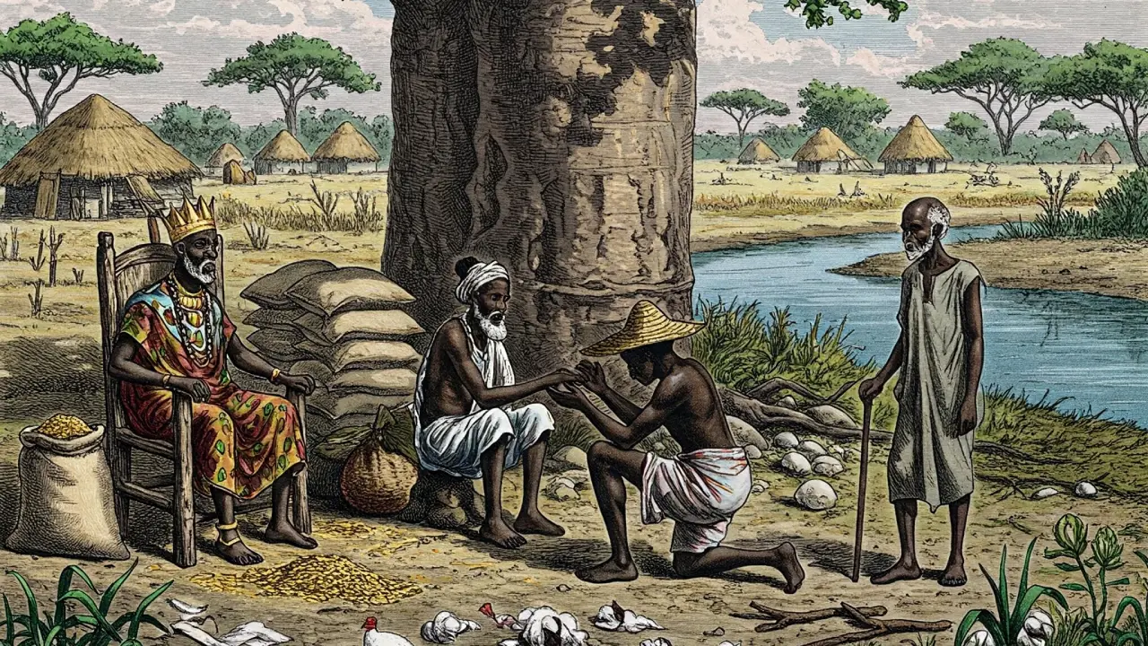 Patakies-Ogbe-di-guerra Ogbe di, imagen representativa de la historia de la guerra entre Ogbe di, Otura she y el destrono