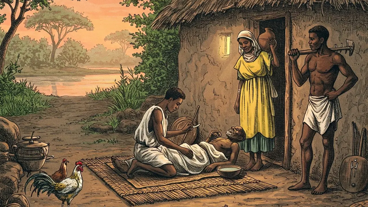 Patakies-ogbe-di-despertar-de-orunmila Ogbe di, imagen representativa de la historia del despertar de Orunmila