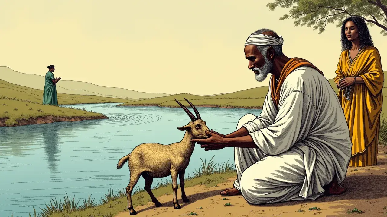 Patakies-ogbe-yono-chivo-a-Oshun Historia del signo Ogbe Yonu por que Oshun come chivo capón