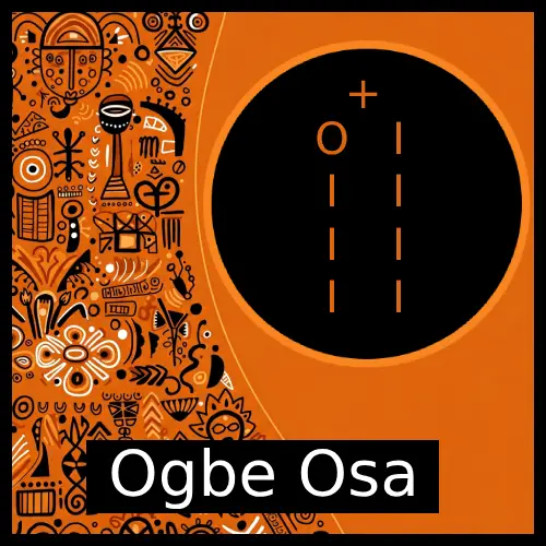 Símbolos que representan el signo de Ifá Ogbe Sa
