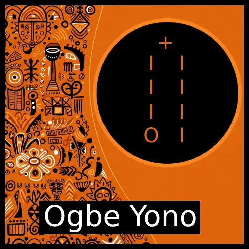 Símbolos que representan el signo de Ifá Ogbe Yono