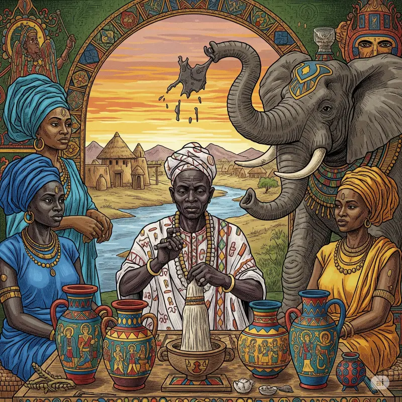 Patakie-de-Oyekun-Peleka-La-Consagracion-de-las-Pinturas Oyekun Okana ilustración del pataki la consagración de las pinturas
